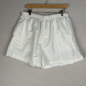 Vtg 90s Break Point Shorts Mens XL White Lined Pockets Tennis Prep Retro